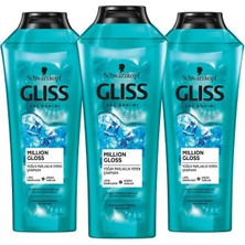Gliss Million Gloss Şampuan 400 Ml X 3 Adet