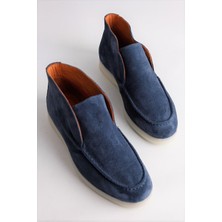 Nilufarr Megi Kot Mavi  Süet Kadın Casual Ayakkabı