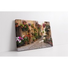 Tablosan Akdeniz Taş Evleri Kanvas Tablo