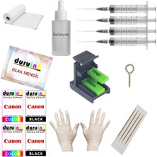 Duruink Canon MP492 MP495 MP499 Kartuş Dolum Seti  (Pg 510 cl 511) 500ML SİYAH+3X100ML Renkli Mürekkep