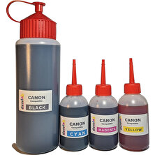 Duruink Canon Pixma E414 PG46 CL56 Yazıcı Uyumlu Kartuş Dolum Seti 500ML SİYAH+3X100ML Renkli Mürekkep