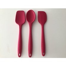 Bybirgül Büyük Boy Silikon Spatula+Kaşık(Set)