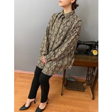 Deseo Boutique Kadın Leopar Desenli Kalıp Gibi Şık Tunik Gömlek