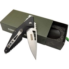 Crkt Division  4415 Bk Siyah Kamp / Outdoor Çakı 21CM - Yarı Otomatik, Kemerlikli, Kutulu