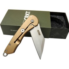 Crkt Jettison 6820 Brw Kahverengi Kamp / Outdoor Çakı 18,5cm - Yarı Otomatik, Kemerlikli, Kutulu