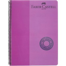 Faber-Castell A4 Pp Kpk Bicolor Pembe Renk Spiralli 140 Sayfa Kareli Defter