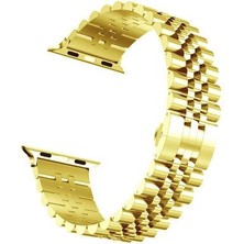 Apple Watch Uyumlu 38MM Krd-36  Metal Klipsli Tasarım Kordon