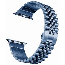 Apple Watch Uyumlu 38MM Krd-36  Metal Klipsli Tasarım Kordon