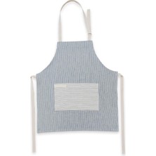 Ödel Home Buldan Keteni Çizgili Desenli Cepli Mutfak Önlüğü