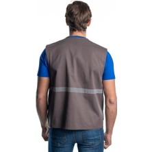 Şensel, Reflektörlü Yelek, Gri-Saks -118E3696- İş Yeleği-Vest
