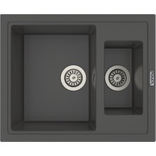 Polex Cristalüx Granit Eviye P-04+Luxury Antrasit
