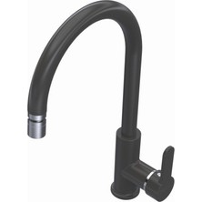 Polex Cristalüx Granit Eviye P-04+Swan-3 Antrasit