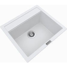 Polex Cristalüx Granit Eviye P-08+Luxury Beyaz
