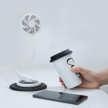 SZYKD Asma Boyun Kulaklık Klipsli Fan Öğrencisi Yurt Taşınabilir USB Katlanır Mini Fan (Yeşil) (Yurt Dışından)