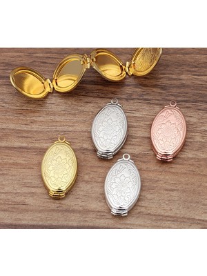 10 Adet / Grup 20 * 33MM Metal Pirinç Oval Yüzer Locket Kolye Fotoğraf Bellek Locket | Kolye(Yurt Dışından)