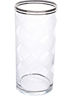 Decorium Meşrubat Bardağı 6 Parça Karo Platın M01121