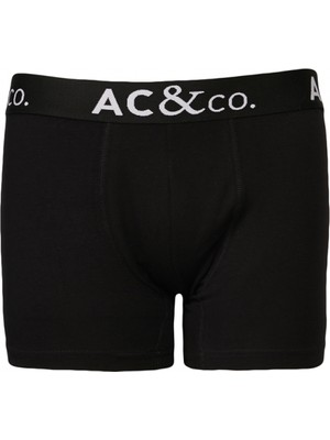 AC&Co / Altınyıldız Classics Erkek Sıyah-hakı 3'lü Desenli Pamuklu Esnek Boxer Paketi