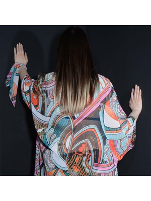 Tedz Collection Paredora Çok Renkli Vintage Kimono Pareo