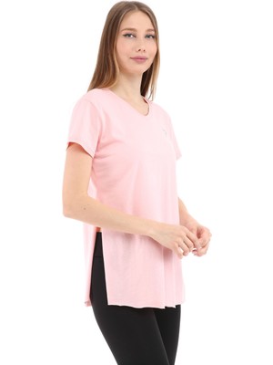 Raru Kadın %100 Pamuk T-Shirt Fragum Pembe