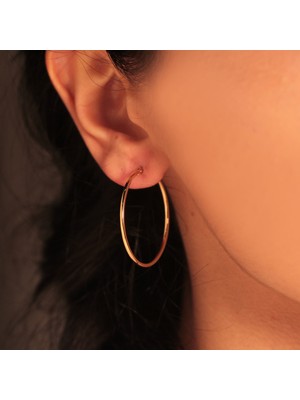 Adil Idil Kuyumculuk Ince Büyük Boy Halka Küpe