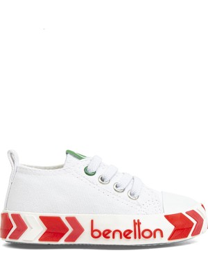 Benetton® | BN-30642 - 3394 Beyaz Fuşya - Çocuk Spor Ayakkabı