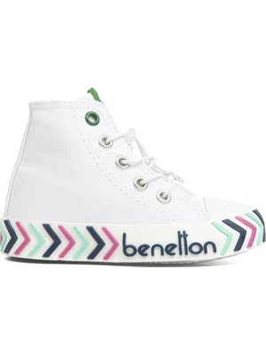 Benetton® | BN-30644 - 3394 Beyaz Mavi - Çocuk Spor Ayakkabı