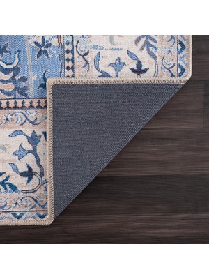 Marsa Halı Şönil Dokuma Pamuk Taban Halı Kilim Yolluk Dekoratif Dijital Baskı Halı Yıkanabilir 120 x 180 cm