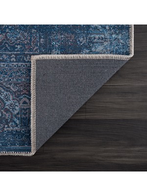 Marsa Halı Şönil Dokuma Pamuk Taban Halı Kilim Yolluk Dekoratif Dijital Baskı Halı Yıkanabilir 100 x 350 cm