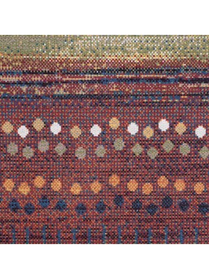 Marsa Halı Şönil Dokuma Pamuk Taban Halı Kilim Yolluk Dekoratif Dijital Baskı Halı Yıkanabilir 100 x 200 cm