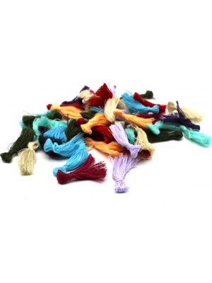 Bidolu Pamuk Püskül Karışık Renkli 50 Adet