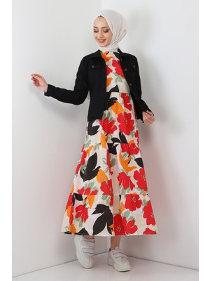 Moda Mihram Düğmeli Kot Ceket Siyah