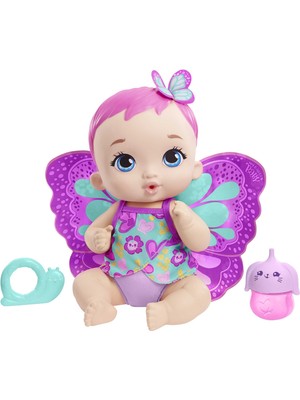 My Garden Baby Kelebek Bebeğimin Bakım Zamanı - Pembe Saçlı Bebek (30 Cm), Tekrar Kullanılabilir Bez, Kıyafet ve Kanatları ile, 3 Yaş ve Üzeri Gyp10