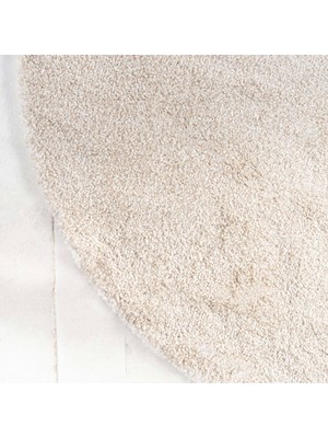 Angora Home  Solid Shaggy Makine Halısı 4371C Fildişi 100 cm x 160 cm Oval