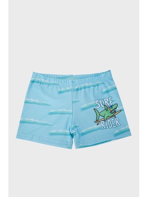 Slipstop Surf Rider Desenli Mayo Short Erkek Çocuk Mayo Short SM22120219