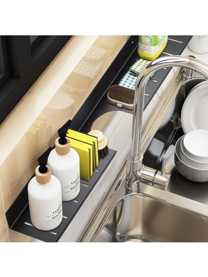 Evay Metal Banyo/mutfak Düzenleyici Organizer Şampuan Rafı-40 cm