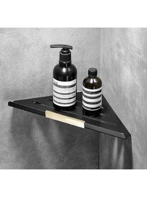 Evay-Metal Banyo/mutfak Düzenleyici Organizer Köşe Şampuan Rafı