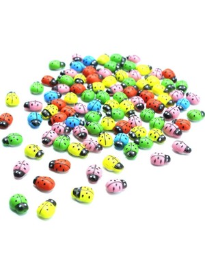 Kitapmitap 50 Adet Orta Boy Yapışkanlı Uğur Böceği 1,5 cm x 1,3 cm