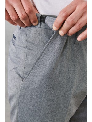ALTINYILDIZ CLASSICS Erkek Lacivert Slim Fit Dar Kesim Beli Lastikli Yan Cep Casual Pantolon