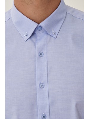 Altınyıldız Classıcs Erkek Açık Mavi Ütü Gerektirmeyen Non-Iron Tailored Slim Fit Gömlek