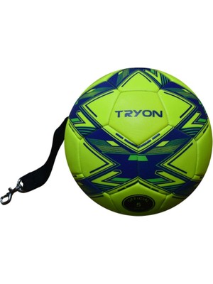 Tryon Futbol Topu Unisex Kullanıma Uygun Sarkaç Tasarım 5 Numara Sarı Mavi