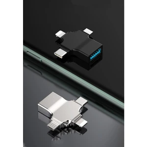 HC04 Lightning - Type-C - Micro To USB 3.0 Bellek Okuyucu Adaptör