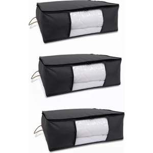 Vedsey // Antrisit / Pencereli / Baza Düzenleyici Hurç 3'lü Set / 70X50X25 cm