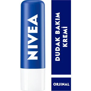 NIVEA Original Care Dudak Bakım Kremi (4,8gr), 24 Saat Nem, Shea Yağı ve Doğal Yağlar, Gün Boyu Dudak Bakımı