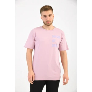 Pudra Kısa Kollu Baskı Detaylı T-Shirt