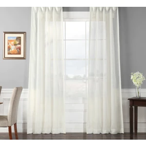 Evdepo Home Kullanıma Hazır 1/2 Seyrek Pile Tül Perde Tek Kanat - Ekru 130 x 200 cm