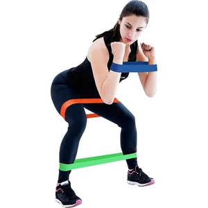 3 Lü Farklı Dirençte Aerobik Bandı Hafif Orta Sert Pilates Squat Çalışma Lastiği