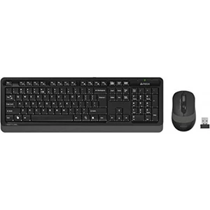 A4 Tech FG1010 2.4g Q Türkçe Fn-Multimedya Klavye + Optik 2000Dpi Mouse Siyah / Gri Kablosuz Set
