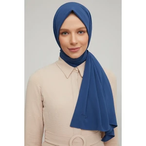 Trend Medine Ipeği Şal 70X200 - Koyu Indigo