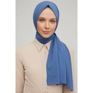 Trend Medine Ipeği Şal 70X200 - Indigo