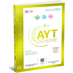 ÜçDörtBeş Yayınları AYT Edebiyat Sosyal 1 Deneme Sınavı 10 Adet YKS 2024 güncel